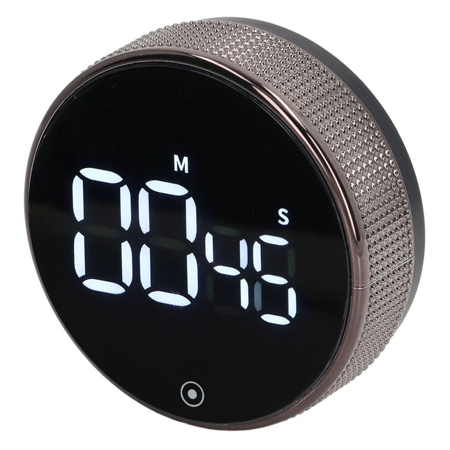 Kitchen Timer Rotating Silent Magnetic Suction Kids Study Timer LED Countdown Timer Black – product detail