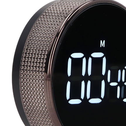 Kitchen Timer Rotating Silent Magnetic Suction Kids Study Timer LED Countdown Timer Black