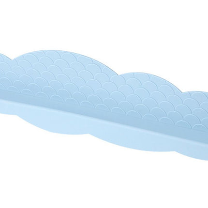 Kitchen Sink Water Splashing Guard Silicone Water Splatter Guard with Suction Cup for Dishes Washing Light Blue Clouds