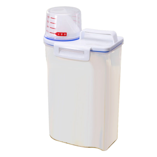 Rice Container Portable Compact 2kg Capacity Box Design Food Grade PP Plastic Airtight Food Storage