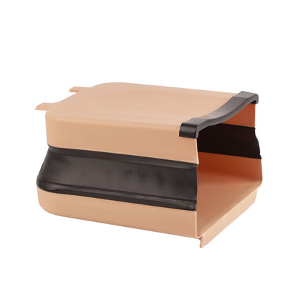Collapsible Hanging Kitchen Waste Bin 9L Plastic Kitchen Folding Trash Can with Fixing Bracket for Bedroom Office Coffee