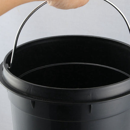 Stainless Steel Trash Can Silent Ergonomic Handle Kitchen Garbage Can with Antislip Footrest for Bedroom Living Room 5L