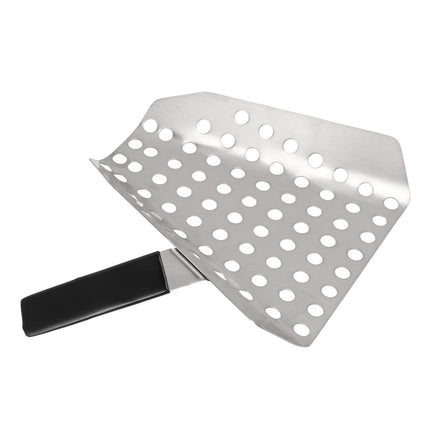 Popcorn Scoop Ergonomic Single Handle Stainless Steel Fries Scooper with Holes for Movie Theater Shop