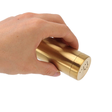 2Pcs Gold Spice Jar Stainless Steel Rustproof Screw Open Top Seasoning Shaker Bottle for Salt Sugar Pepper Paprika