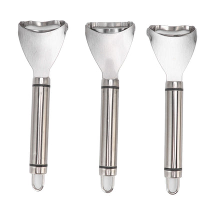 3pcs Stainless Steel Corn Cutter Peeler Safe Quick Clean Comfortable Grip Corn Thresher Planer Cutter for Kitchen