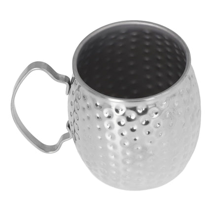 Moscow Mule Mug Exquisite 304 Stainless Steel 500ml Large Capacity Cocktail Mug for Bars Hotels Restaurants Silver