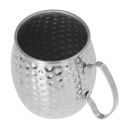 Moscow Mule Mug Exquisite 304 Stainless Steel 500ml Large Capacity Cocktail Mug for Bars Hotels Restaurants Silver