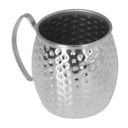 Moscow Mule Mug Exquisite 304 Stainless Steel 500ml Large Capacity Cocktail Mug for Bars Hotels Restaurants Silver