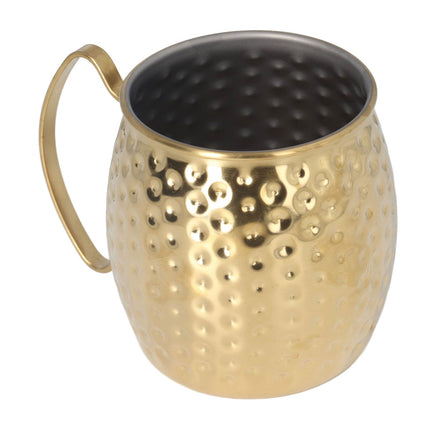 Moscow Mule Mug Exquisite 304 Stainless Steel 500ml Large Capacity Cocktail Mug for Bars Hotels Restaurants Gold