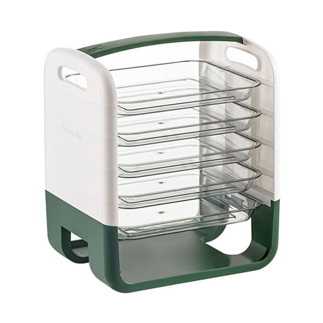 Four Layers Dish Preparation Plate Drawer Design Plastic Vegetable Preparation Rack Kitchen Storage Rack