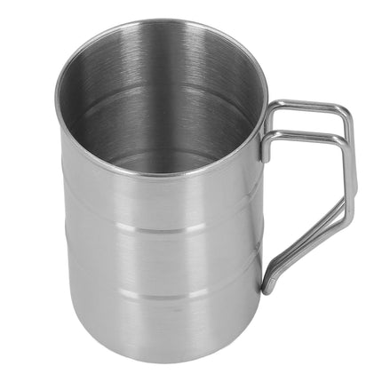 Stainless Steel Coffee Mug Large Capacity Stainless Steel Beer Mug with Handle for Home Restaurant