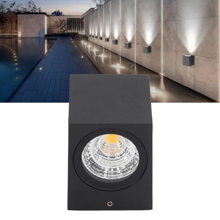 5W Outdoor LED Wall Lamp Light Aluminum Waterproof 85‑265V for Hallway Patio Porch Exterior Light Fixtures 8x7.5x6.5cm White Light