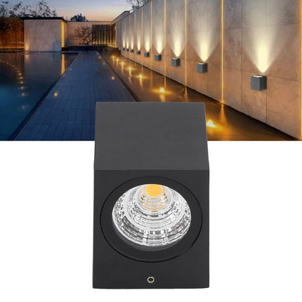 5W Outdoor LED Wall Lamp Light Aluminum Waterproof 85‑265V for Hallway Patio Porch Exterior Light Fixtures 8x7.5x6.5cm Warm Light