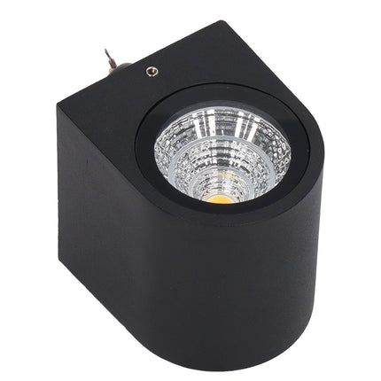 5W LED Wall Light Cylindrical Aluminum Case Lighting Lamp for Corridor Porch Aisle 85‑265V 3000K Warm Light