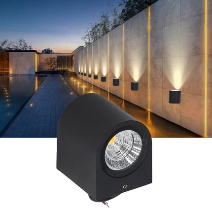 5W LED Wall Light Cylindrical Aluminum Case Lighting Lamp for Corridor Porch Aisle 85‑265V 3000K Warm Light