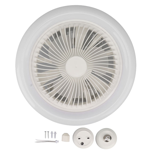 9.8in LED Ceiling Fan Light Quiet 3 Gears Ceiling Fan with E27 Lamp for Living Room 86 265V