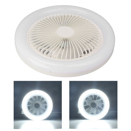 9.8in LED Ceiling Fan Light Quiet 3 Gears Ceiling Fan with E27 Lamp for Living Room 86‑265V White