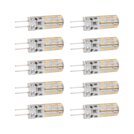 10pcs G4 LED Bulb 1.5W DC12V Warm White 3000K 110LM Bi Pin Light Bulbs LED for Cabinet Lighting Courtyard