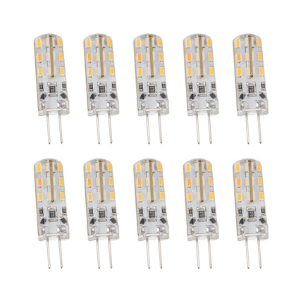 10pcs G4 LED Bulb 1.5W DC12V Warm White 3000K 110LM Bi Pin Light Bulbs LED for Cabinet Lighting Courtyard