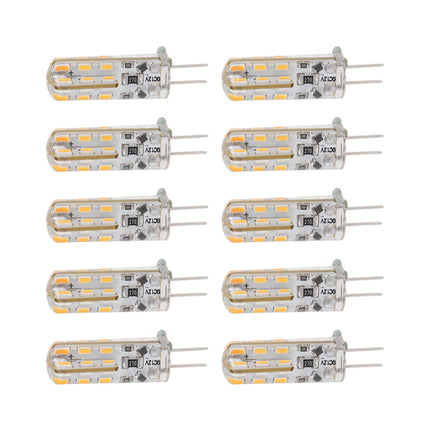 10pcs G4 LED Bulb 1.5W DC12V Warm White 3000K 110LM Bi Pin Light Bulbs LED for Cabinet Lighting Courtyard