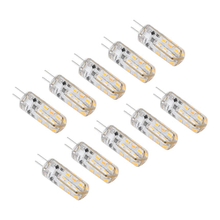 10pcs G4 LED Bulb 1.5W DC12V Warm White 3000K 110LM Bi Pin Light Bulbs LED for Cabinet Lighting Courtyard