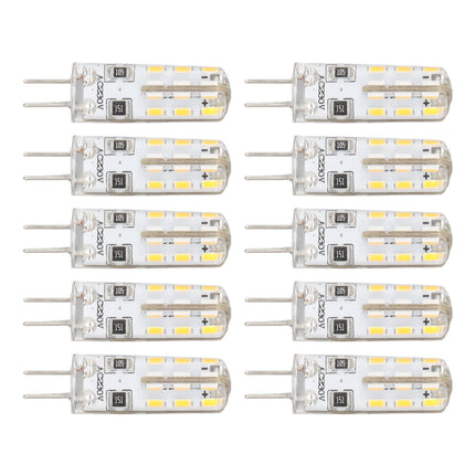 10 Pcs G4 LED Bulbs Bi Pin Base Silicone Warm White 3000K 1.5W AC220V 110LM Landscape Bulbs Replacement