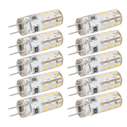 10 Pcs G4 LED Bulbs Bi Pin Base Silicone Warm White 3000K 1.5W AC220V 110LM Landscape Bulbs Replacement