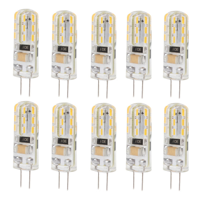 10pcs G4 LED Bulb Double Feet Base 1.5W AC110V 110LM Silicone Light Bulb for Landscape Lighting Courtyard