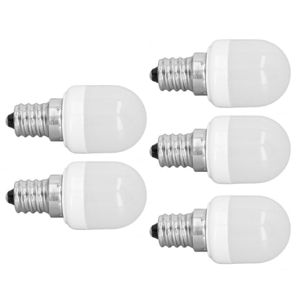 5Pcs Ceiling Light Bulbs 1.5W High Temp Resistant White 75 Luminous Flux E12 Base LED Bulbs for Office Bedroom Corridor Warm Light