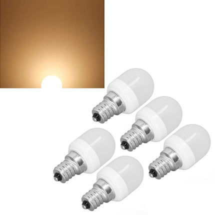 5Pcs Ceiling Light Bulbs 1.5W High Temp Resistant White 75 Luminous Flux E12 Base LED Bulbs for Office Bedroom Corridor Warm Light