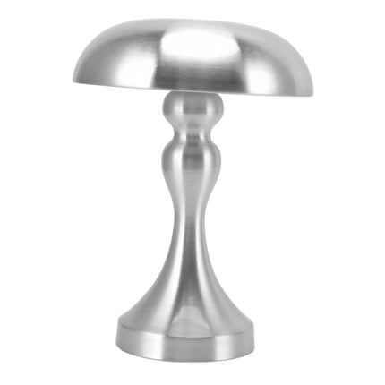 Table Lamp Rechargeable Mushroom Shape 3 Speed Color Temperature Touch Stepless Dimming Night Light for Home Silver
