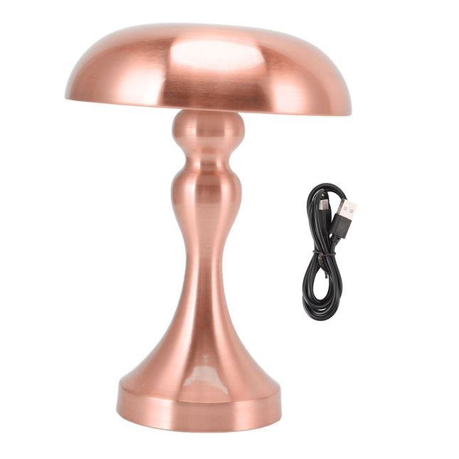 Table Lamp Rechargeable Mushroom Shape 3 Speed Color Temperature Touch Stepless Dimming Night Light for