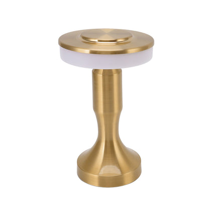Portable LED Table Lamp Touch Sensor 3 Color Temperatures Rechargeable Battery Powered Bedside Night Lamp for Dining Room Gold