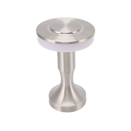 Portable LED Table Lamp Touch Sensor 3 Color Temperatures Rechargeable Battery Powered Bedside Night Lamp for Dining Room Silver