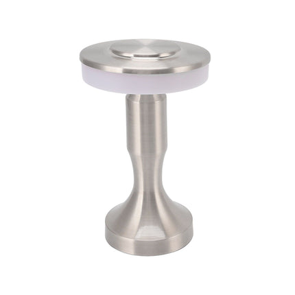 Portable LED Table Lamp Touch Sensor 3 Color Temperatures Rechargeable Battery Powered Bedside Night Lamp for Dining Room Silver