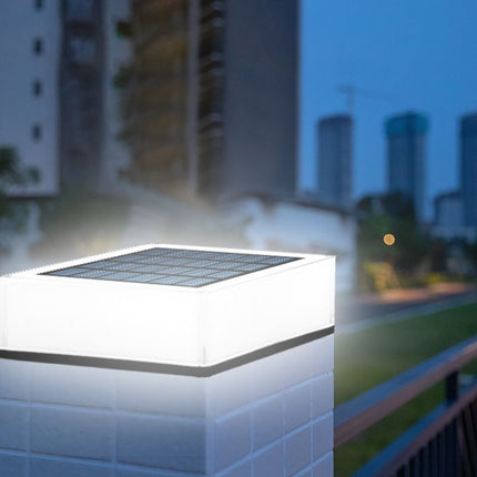 Solar LED Post Light High Brightness Waterproof Safe Stable Solar Post Lamp for Outdoor Courtyard Garden Three Color Temperature 3000K 4000K 6000K
