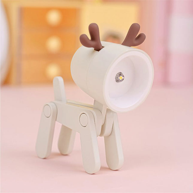 Mini Cute Pet Night Light Kawaii LED Desk Lamp Ins Mini Cute Little Phone Stand Decorative Furnishing