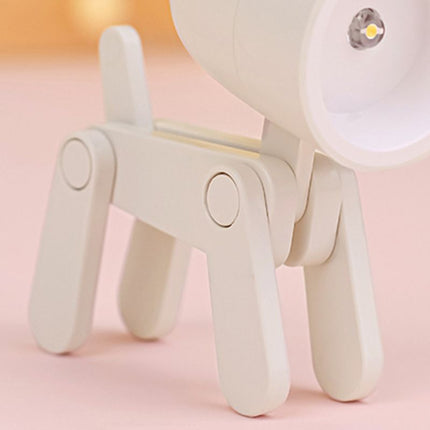 Mini Cute Pet Night Light Kawaii LED Desk Lamp Ins Mini Cute Little Phone Stand Decorative Furnishing Articles Beige Deer