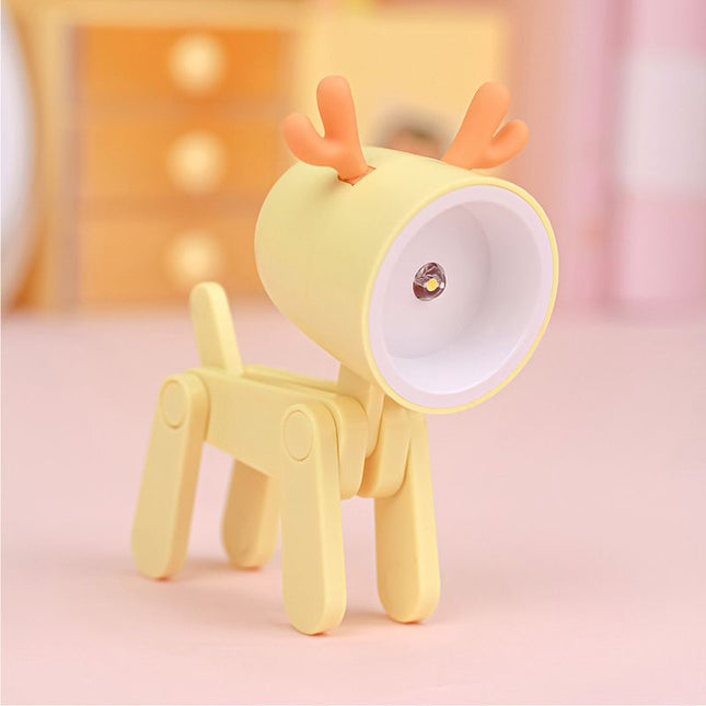 Mini Cute Pet Night Light Kawaii LED Desk Lamp Ins Mini Cute Little Phone Stand Decorative Furnishing
