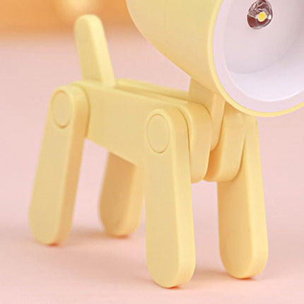 Mini Cute Pet Night Light Kawaii LED Desk Lamp Ins Mini Cute Little Phone Stand Decorative Furnishing Articles Yellow Deer