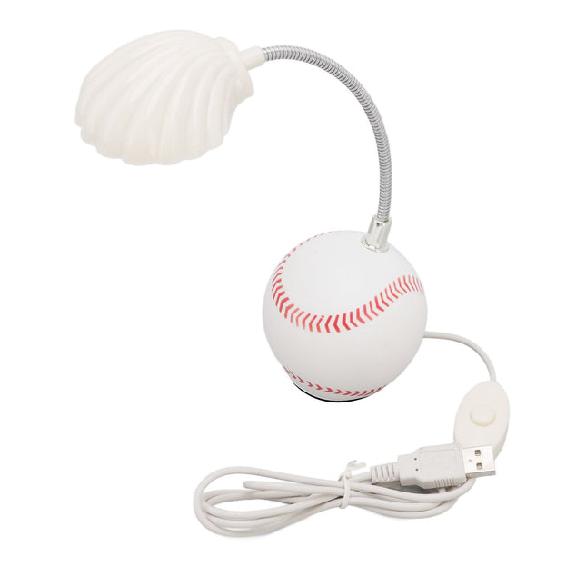 LED Table Lamp Baseball Base Seashell Shape Light Head Soft Light Portable USB Mini Desk Lamp for Home