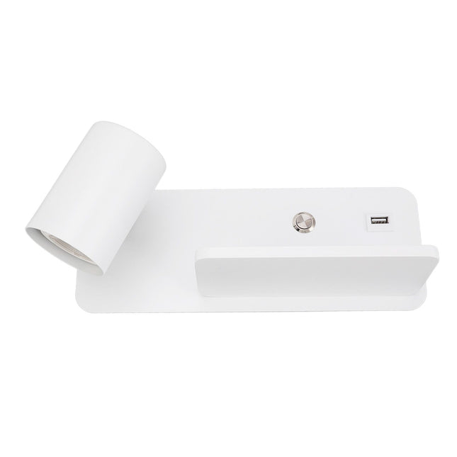LED Wall Light USB Interface Wireless Charging LED Wall Lamp for Living Room Bedroom 85 265V White – product detail
