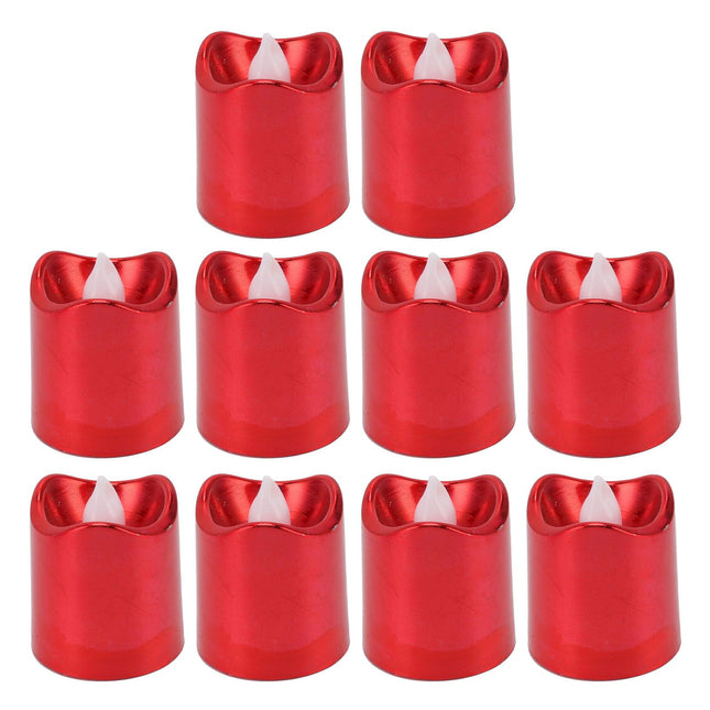 12Pcs Red LED Candle Lamp Warm Light Flameless Electronic LED Candle Light for Christmas Festival Birthday