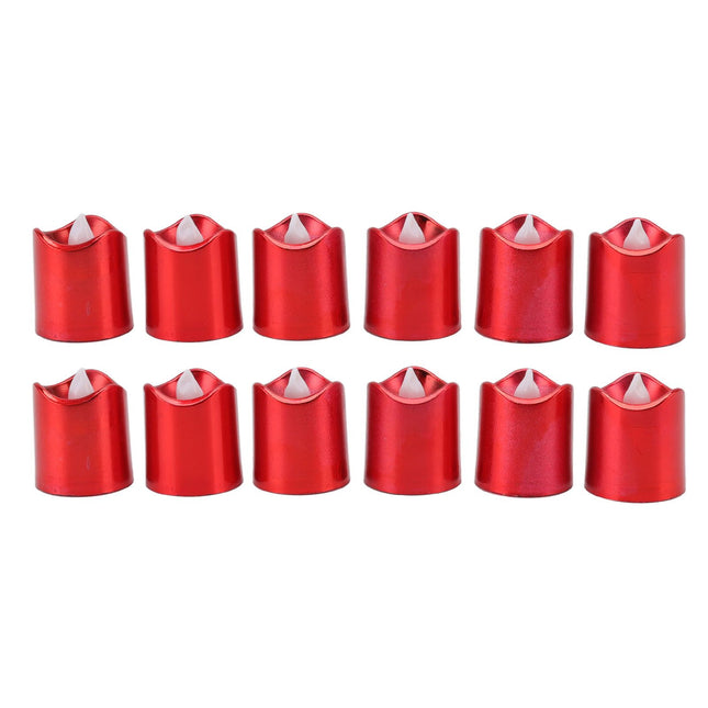 12Pcs Red LED Candle Lamp Warm Light Flameless Electronic LED Candle Light for Christmas Festival Birthday – product detail