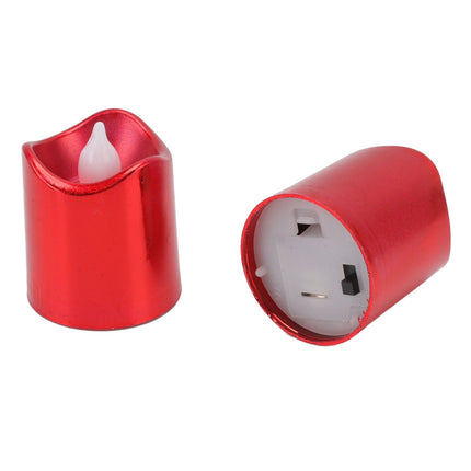 12Pcs Red LED Candle Lamp Warm Light Flameless Electronic LED Candle Light for Christmas Festival Birthday Party Wedding