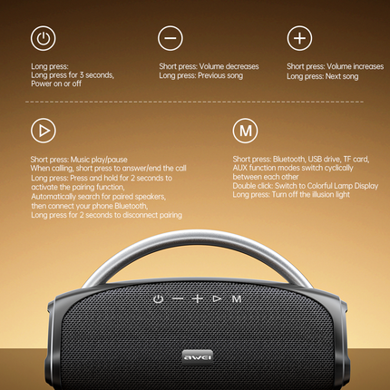 KA38 Wireless Bluetooth Portable Speaker,