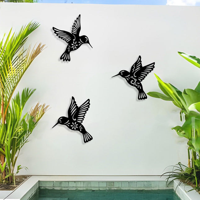 3 Pieces Metal Bird Wall Cutout Iron Bird Sculpture – product detail