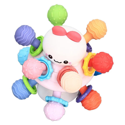 Baby Sensory Teether Toy Balls Chew Teething Ball Rattle Sensory Toy