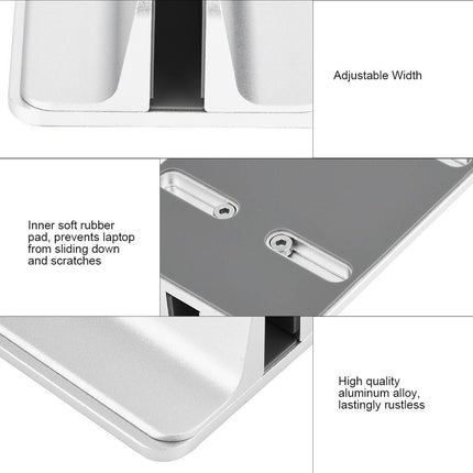 Adjustable Aluminum Vertical Laptop Stand NoteBooks Holder