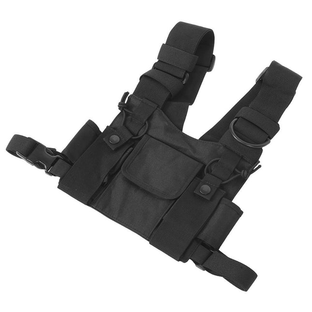 Walkie Talkie Chest Front Pack Pouch Tactics Outdoor Vest Rig Carry Bag V1301-98881061